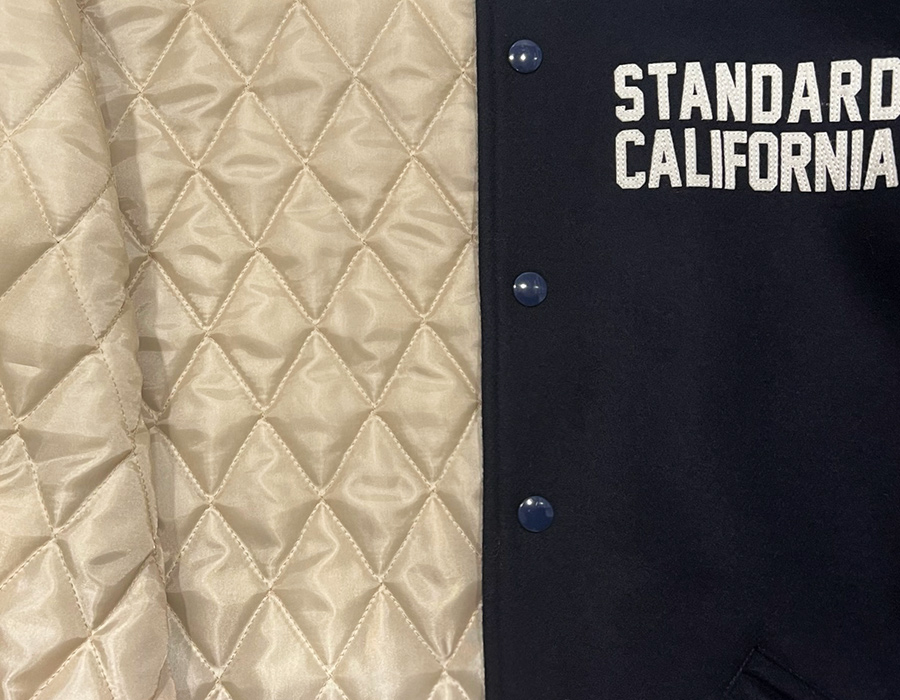 スタンダードカリフォルニア Varsity Jacket Navy 日本最大級の通販