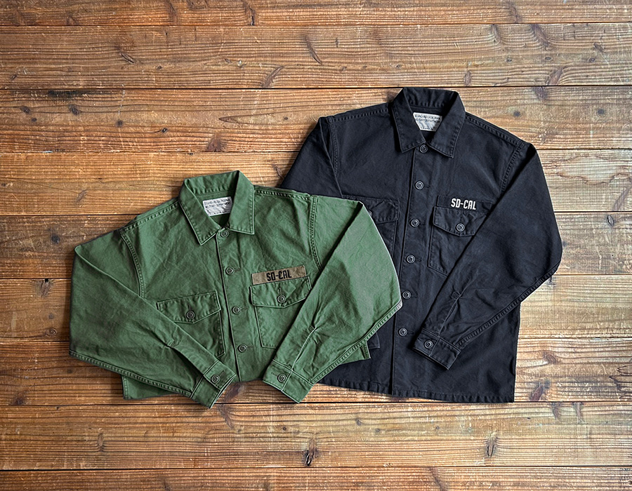 スタンダードカリフォルニア ヴィンテージウォッシュ ファティーグシャツ カーキ Standard California Fatigue Shirt Vintage Wash delivery