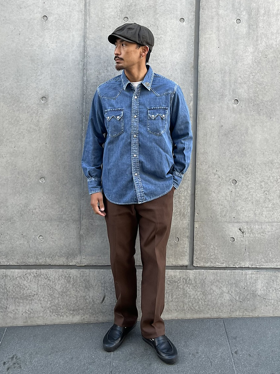 HTC Custom Standard California Denim Western Shirt Vintage Wash